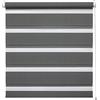 Gardinia Deco Company, Tenda a Rullo Doppia a Incastro, con Catenella Laterale e Installabile Senza Forare, Bande Trasparenti e Opache, Materiale di Montaggio Incluso, Poliestere, Antracite, 70 x 150 cm
