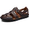 ZHNSHM Sandali in pelle da uomo Scarpe da passeggio da pescatore casual traspiranti a punta chiusa