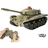 WEECOC Carro armato RC Veicoli militari Camion RC Auto 2.4Ghz Radiocomandato Carro armato militare Giocattolo 270° Suoni realistici rotanti Ottimo regalo per bambini Ragazzi (verde)