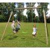 Trigano SET GIOCHI NINFEA - ALTALENA DOPPIA + CAVALLUCCIO IN LEGNO L.3.40 x P.2.05 x H. 2.35 m