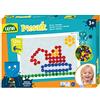 LENA - Mosaico Collegare Gioco Impostare Insieme a 120 Trasparente Tappi per 3+ Anni Bambini, Multicolore
