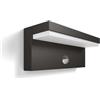 Philips LED Bustan Lampada da Parete da Esterno con Sensore di Movimento, Luce Bianca Fredda, Grigio Scuro