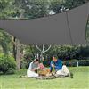 LOVE STORY Vela Ombreggiante Impermeabile 2.5x3.5m Rettangolare Tenda a Vela Parasole PES Protección Rayos UV per Esterno, Giardino，Terrazza，Antracite