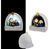 DRW Presepe per bambini con portale e luce in resina da 9 x 9 cm