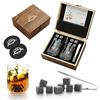 EXREIZST Set Whisky Regalo - 2 Bicchieri in Vetro con Pietre di Granito
