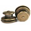 Bottone testa loxx ottone antico