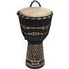 World Rhythm Jammer Swirl MDJ032- Tamburo Djembé 30.5 cm, Nero