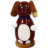 Dekohelden24 Moderno statuetta in legno di incenso a forma di cane, marrone, circa 13 cm