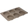 Crealys 513007 - Stampo 6 tortine in Silicone Candy, 29 x 17 x 2 cm, Colore: Grigio
