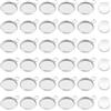 UNICRAFTALE 60set di Ciondoli A Vassoio Tondo Piatto Da 12mm Kit per La Realizzazione di 304 impostazioni Cabochon con Ciondolo In Acciaio Inossidabile e Cabochon In Vetro Trasparente per di Gioielli