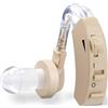 Beurer HA 20 Amplificatore Acustico Singolo, Adattamento Ergonomico dietro l'orecchio, Amplificazione rumori, Volume Regolabile, 3 accessori per l'adattamento personalizzato al canale auricolare