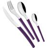 EME POSATERIE Loto Viola 2623 - Set di Posate da Tavola in acciaio inox 18/10, per 6 persone, 24 pezzi