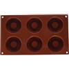 silikomart | SF012 Stampo in Silicone per Monoporzioni SAVARIN, Antiaderente, 6 cavità, Confezione da 1 Stampo per Dolci, Ø 72 h 23 mm, Made in Italy