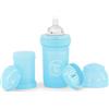 Twistshake Biberon Anti-Colica con Contenitore per Latte in Polvere e Miscelatore - 180ml | Capezzolo Simile al Seno in Silicone a Flusso Medio | Adatto per Neonati (0+) | Azzurro