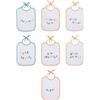 babyCalin - Confezione da 7 bavaglini nascita con messaggio 20 x 25 cm
