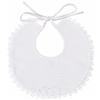 Filet - Bavaglino da Cerimonia Elegante e Rifinito, Realizzato Interamente in Cotone con Inserto in Tela Aida da Ricamare, Ideale per i Neonati e Prima Infanzia, 100% Made in Italy, Colore Bianco