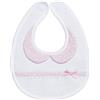 Filet - Bavaglino neonato con colletto colorato | Tasca in Tela Aida 55 fori | Chiusura in Velcro | Confezione da 1 | Made in Italy