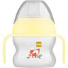 MAM Starter Cup Tazza bambini 150 ml, Biberon acqua e latte per neonati 4+ mesi con morbido beccuccio anti-goccia, Borraccia neonato dalla forma arrotondata con pratici manici antiscivolo, Neutro