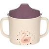 LÄSSIG Tazza per bambini con manico e coperchio rimovibile 150 ml/Sippy Cup PP/Cellulose Little Water Whale