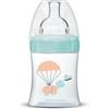 Dodie, Biberon Anticolica Sensation+, Aria, Tettarella Piatta, Flusso Lento, da 0 a 6 mesi, 150 Ml