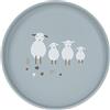 LÄSSIG Piatto per bambini senza melamina, senza BPA, lavabile in lavastoviglie e nel microonde/Plate PP/Cellulose Tiny Farmer Sheep