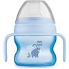 MAM Starter Cup Tazza bambini 150 ml, Biberon acqua e latte per neonati 4+ mesi con morbido beccuccio anti-goccia, Borraccia neonato dalla forma arrotondata con pratici manici antiscivolo, Azzurro
