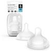 Suavinex 307388, Confezione 2 Tettarelle Simmetriche in Silicone SX Pro, Flusso Denso per Latte o Liquidi Densi, 6 Mesi, con Sistema Anticoliche