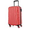 Suitline - Valigia grande rigida leggera bagaglio check-in espandibile, 76 cm, 110 litri, Corallo