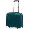 Suitline - Trolley pilota da cabina, valigia rigida con scomparto per laptop, verde acqua