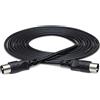 Hosa MID-301BK, MIDI Cable, 5-pin DIN to Same, 1 ft