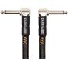 Roland Cavo patch/pedale Black Series - cavo patch/pedale—connettori ad angolo retto da 1/4", lunghezza 30 cm/ 1 ft. - RIC-B1AA