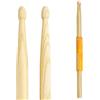 World Rhythm WR-607 Drumsticks 5A - Coppia di bacchette Hickory con punta in legno 5A