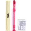 Mad About Rec01 Flauto Dolce Soprano con Custodia, Scovolino per Pulizia e Tabella per Diteggiatura, Rosa
