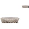 H&H Cestino Porta Grissini Rettangolare, Vimini, 35x17cm