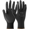 Guanti Ansell Edge in poliestere spalmati in poliuretano nero personalizzate o neutre