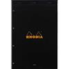 RHODIA 201009C - Bloc-Notes a punto metallico N°20 Black - A4+ 21 x 31,8 cm-quadretti grandi Seyes- 80 fogli staccabili foratura a 4 buchi - Carta Clairefontaine Bianca 80g/m² - COPERTINA in carta trattata