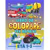 Gray & Gold Publishing Libro da colorare per bambini età 1-3: 35 splendide illustrazioni con tema auto, camion, navi e aerei per bimbi da 1 a 3 anni