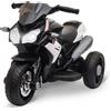 HOMCOM Moto Elettrica per Bambini 3-6 Anni Max. 25kg con Luci, Musica, Batteria 6V e Velocità 3km/h, Nera