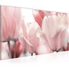 Runa Art Quadri Moderni Fiori Tulipani 1 Pezzo Tela Non Tessuta Soggiorno Corridoio Prato Fiorito Rosa Grigio 203912a