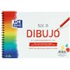 OXFORD Blocco da disegno A5 + copertina morbida/copertina rigida 20 fogli 130 g liscia con spirale.