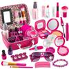 LINFUN KIDS Trucchi Bambina Set con Borsa per Cosmetici, Valigetta Trucchi Bambina Trucco per Bambini, Giochi di Imitazione Regali di Compleanno per Ragazze 3 4 5 Anni