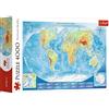 Trefl 4000 Elementi, Qualità Premium, per Adulti e Bambini da 15 anni Puzzle, Colore Grande Mappamondo Fisico, 45007