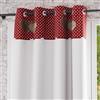 Soleil d'ocre, Tenda con occhielli puro Cotone 135x250 cm LOVE rosso