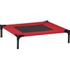 PawHut Cuccia Estiva Brandina per Cani da Esterno e da Interno, Lettino per Animali Domestici Rosso 76x61x18cm|Aosom