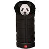 Kaiser 6566125 - Sacco termico per passeggino Panda con visiera rimovibile, colore: Nero