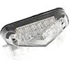 Puig 4605W Fanali posteriori LED compatti omologati con funzione freno e posizione, alta visibilità e design integrato per motociclette, Trasparente