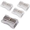 D.RECT 24 temperamatite in metallo per matite colorate, colore argento