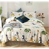 GETIYA Biancheria da letto per bambini, 135 x 200 cm, motivo dinosauro, copripiumino colorato, 100% cotone, double-face, ragazze, ragazzi e con federa cuscino 80 cm chiusura lampo