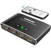 VWRHar Sdoppiatore HDMI 4K@60Hz HDR 3 In 1 Out Con Telecomando, Alluminio Switch Supporta 4K/3D/HDCP1.4/UHD/1080P per TV, PC, Fire Stick, PS5/4/3, Xbox, Blu-Ray, DVD Player