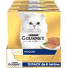 Gourmet Purina Gourmet Gold Mousse per Gatti con Pesce, Fegato, Tacchino e Manzo, 96 Lattine da 85g